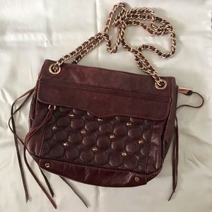 Rebecca Minkoff Quilted Purse with Rose Gold Studs